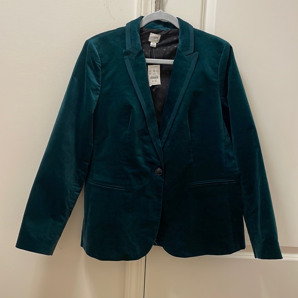 NWOT J.Crew Factory Women Velvet Blazer Jacket